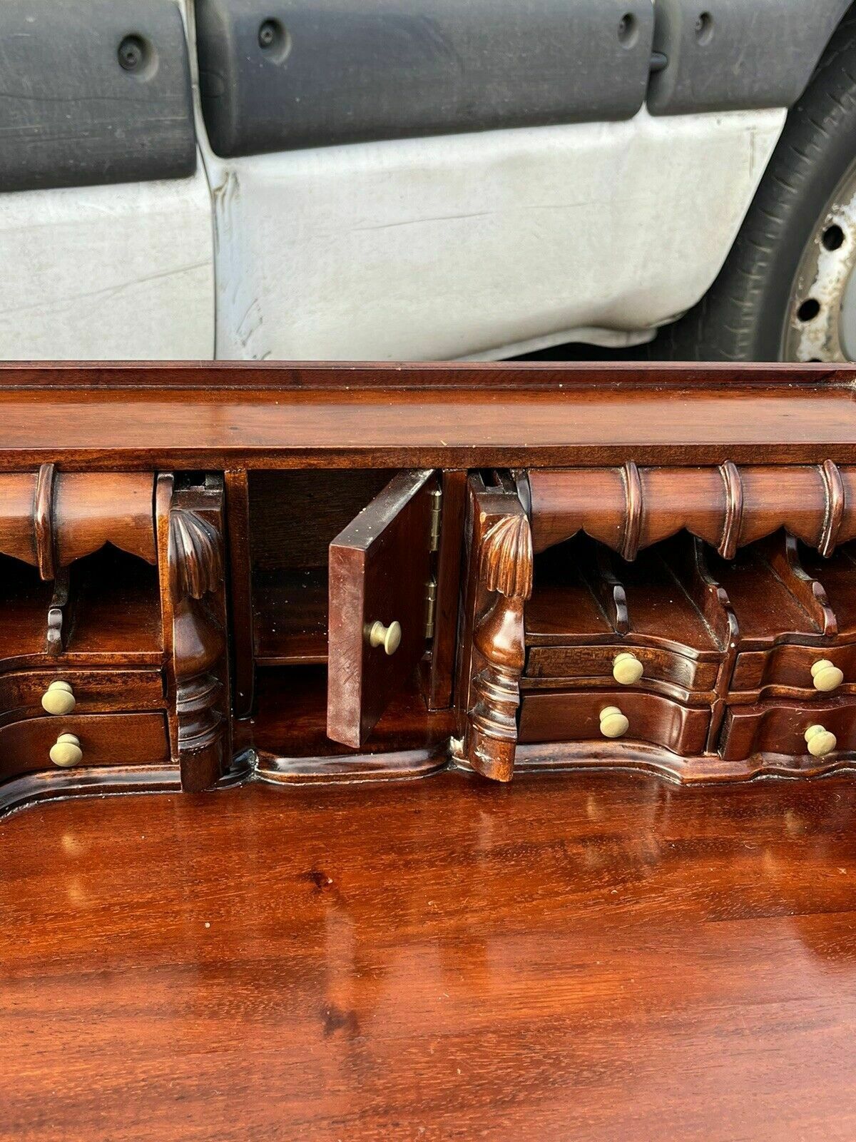 Salesman Sample Small Desk, Perfect Proportions, Secret Drawers photo vintage