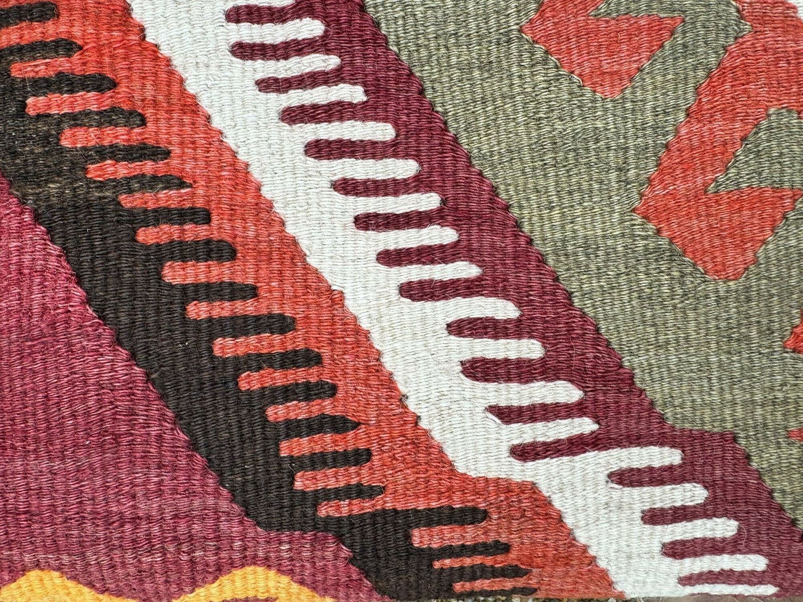 Kilim Covered Stool 0.41m X 0.32m X H0.26m photo vintage