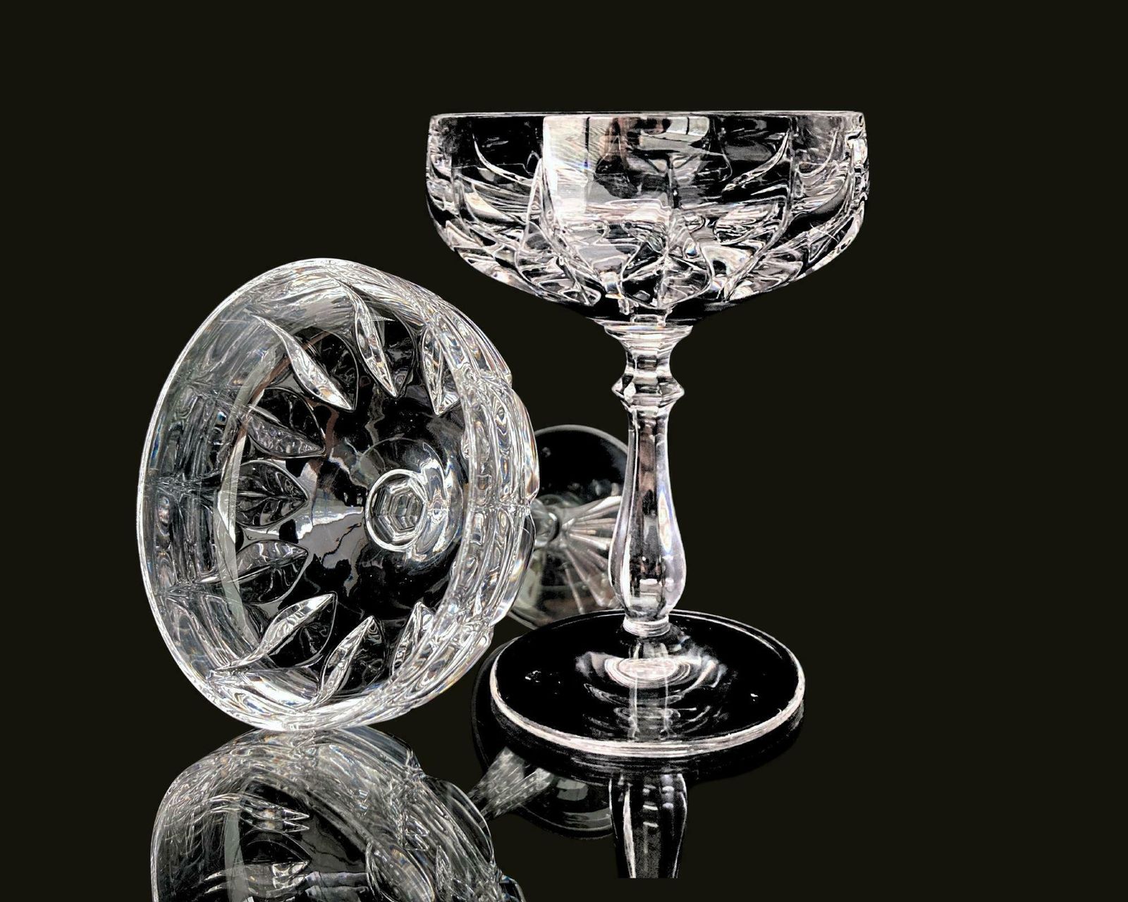 Kristallen Champagneglazen | 6 Stuks | Vintage Uit Duitsland