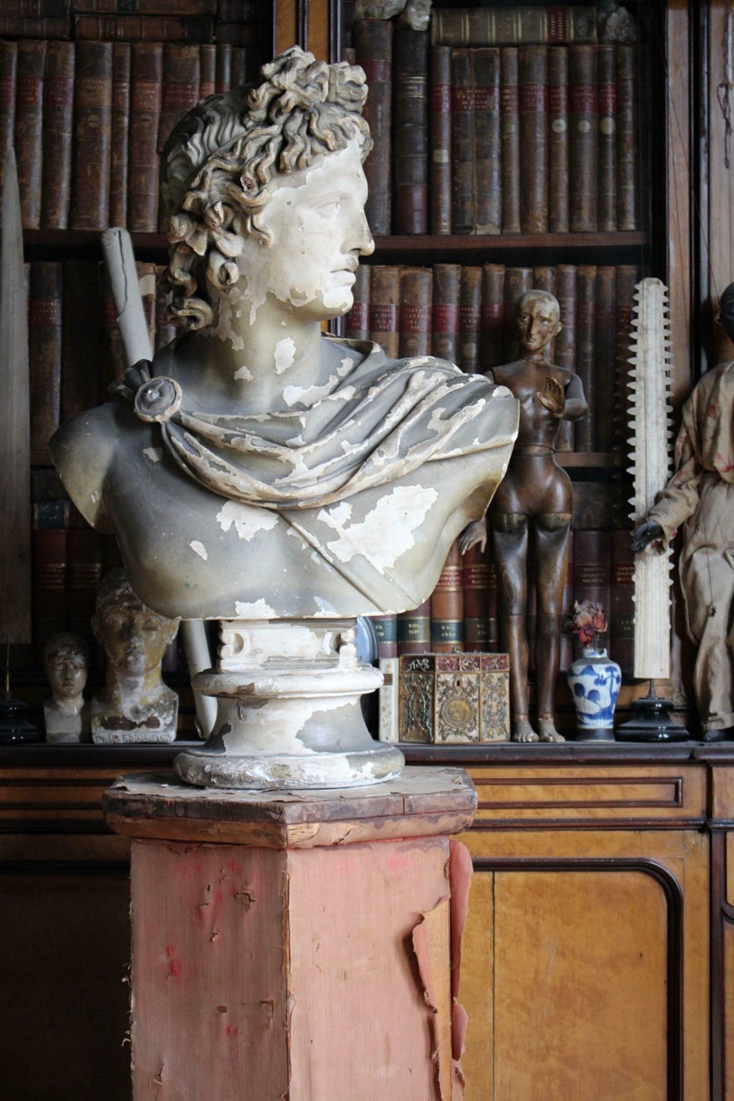 19th C Classical Plaster Bust Apollo By Louis Brugiotti London Grand Tour photo Art