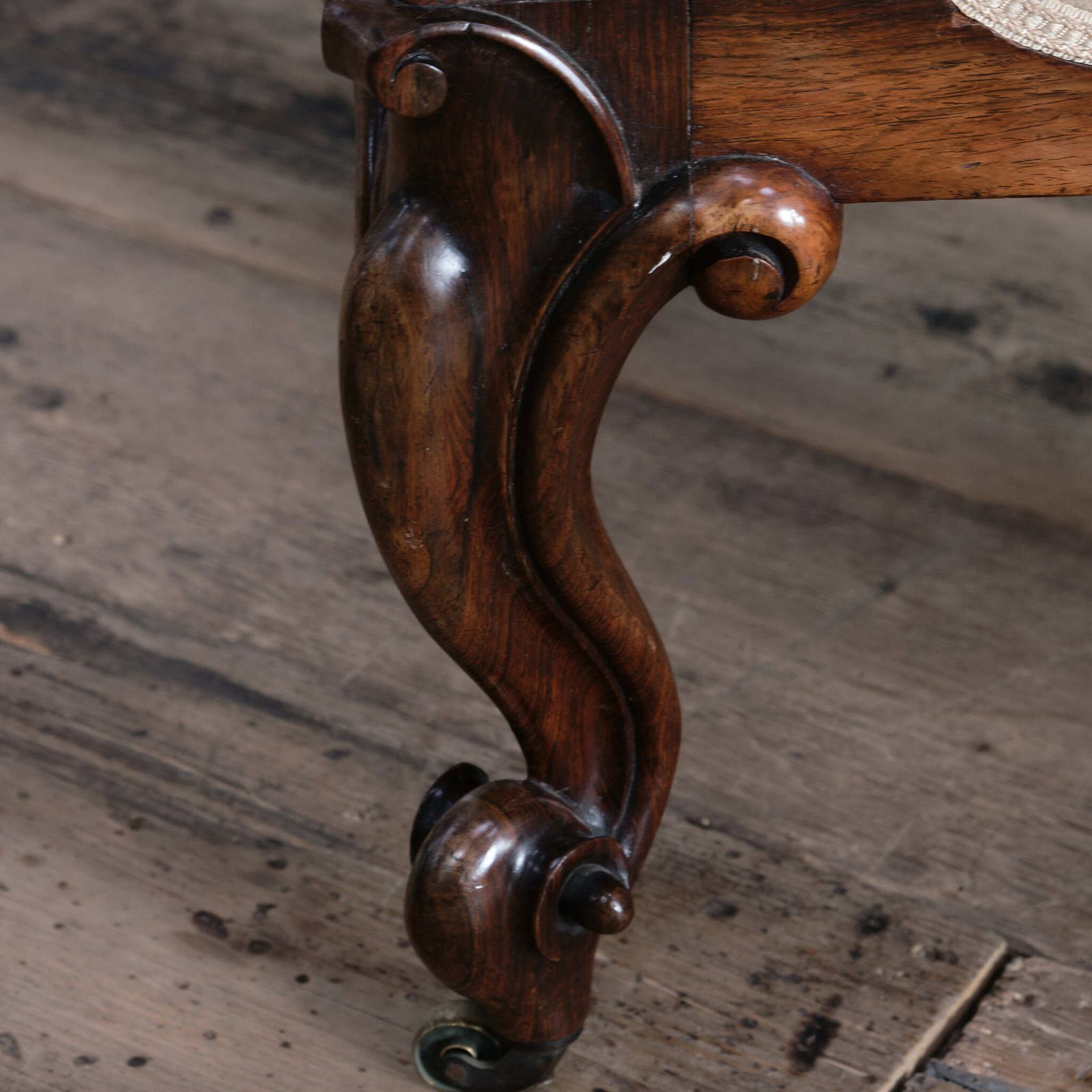 photo for sale 19th Century Carved Rosewood Armchair