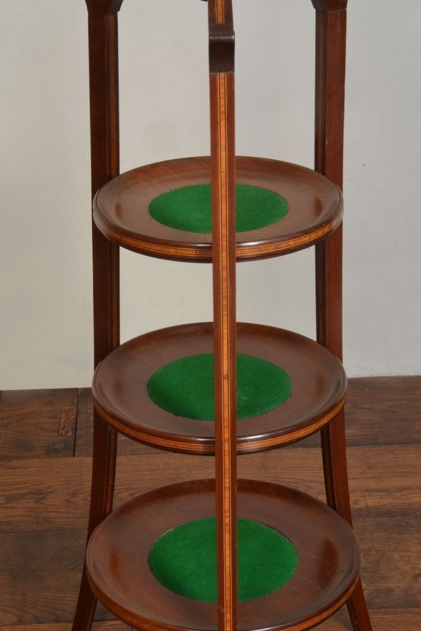 Edwardian Inlaid Cake Stand Circa 1910 photo furniture