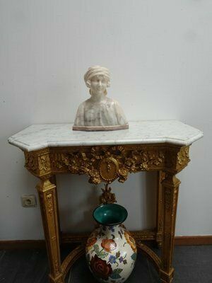 723.0 Early 20th Century Italian Marble Bust Of A Child photo