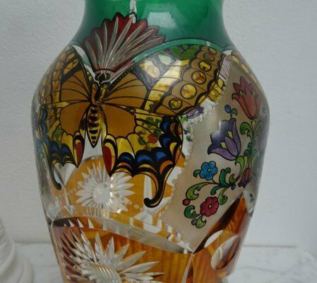 Czech Art Nouveau Bohemian Haida Vase Attributed To H. Pautsch, 1890s photo Home Decor