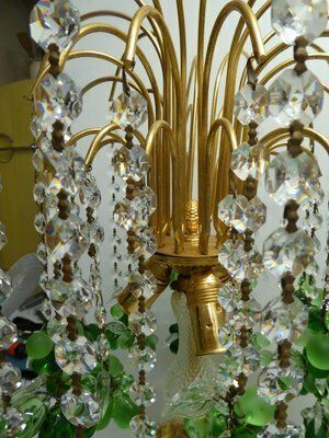 Waterfall Murano Table Lamp In Glass And Bronze, 1970s photo vinterior