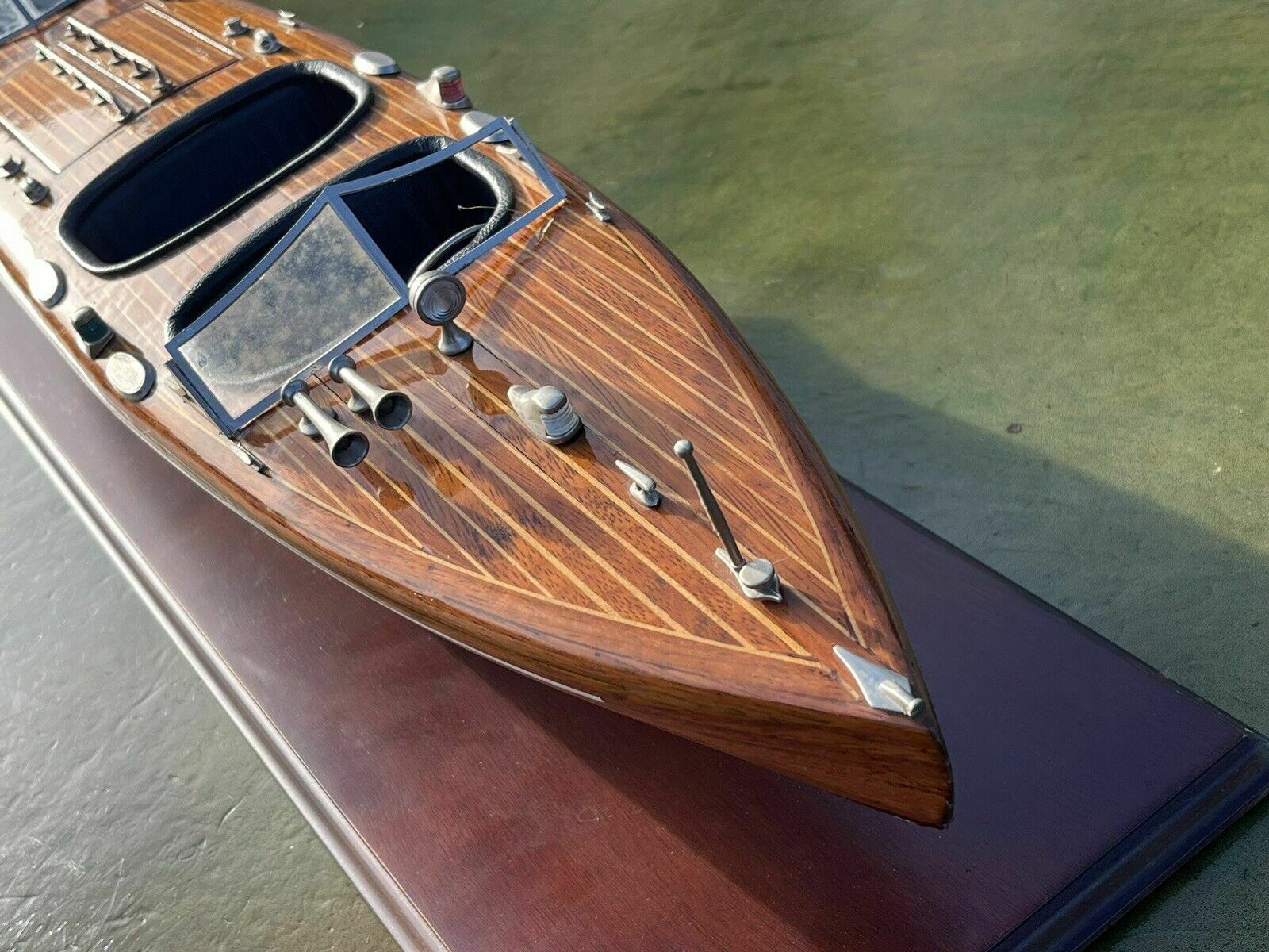 Large Highly Detailed Wooden Model Of A Boat photo furniture
