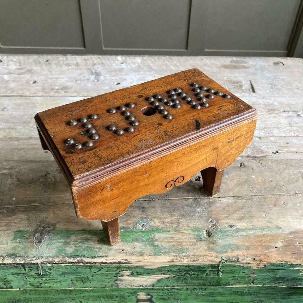Folk Art Child's Stool, 1800s, Antique photo furniture