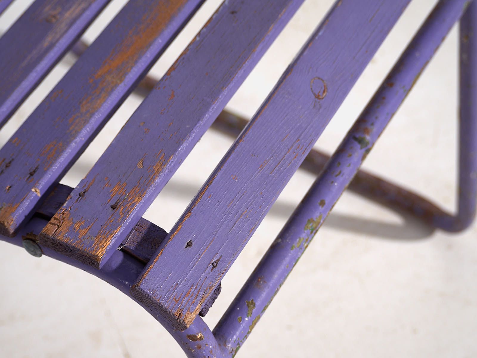 Violet Antique Patio Chairs (C.1920). Set Of 2 Pieces photo vinterior