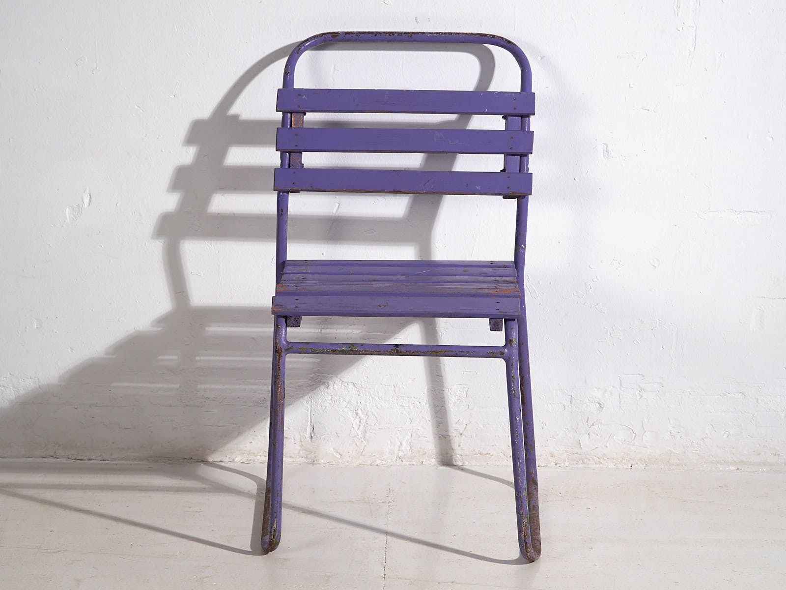 Violet Antique Patio Chairs (C.1920). Set Of 2 Pieces photo vintage