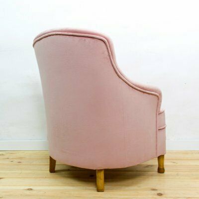 Mid Century Fabric And Wood Armchair, 1950s photo vinterior