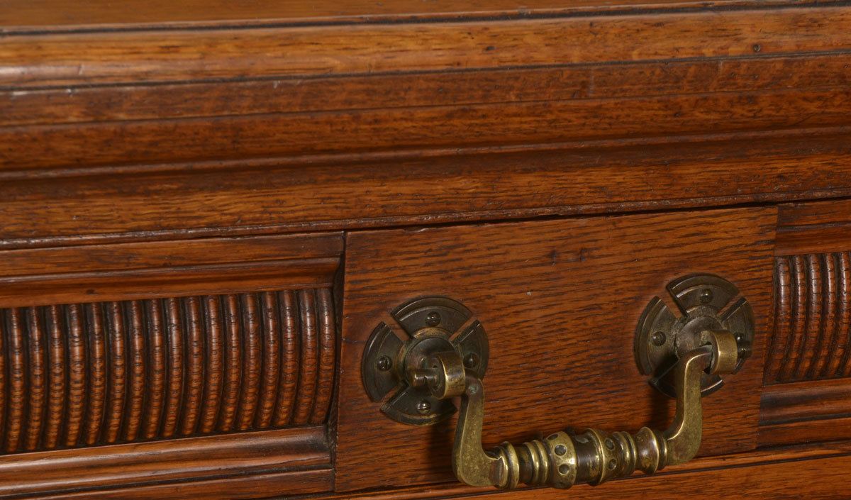 Victorian Oak Carved Buffet Circa 1890 photo 900.0