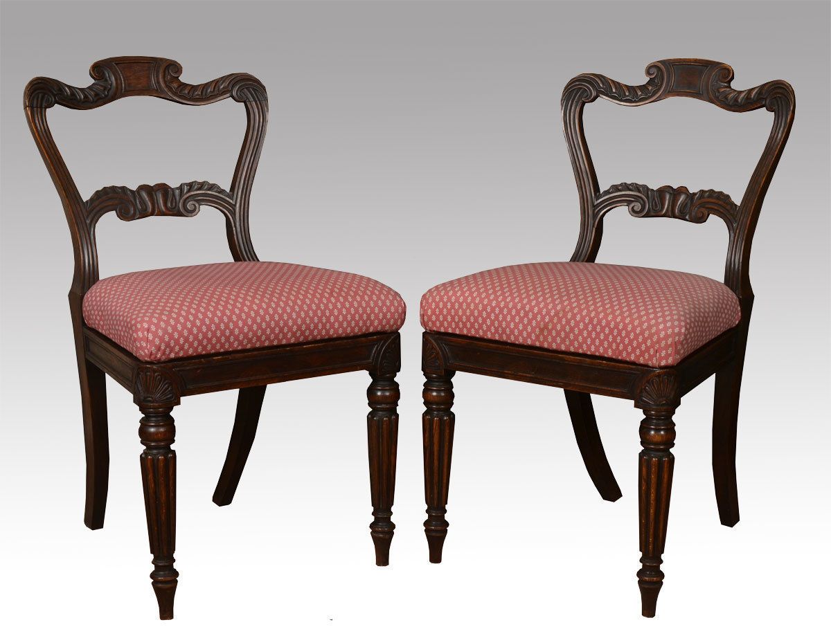 Set Of Six George IV Simulated Rosewood Dining Chairs photo furniture