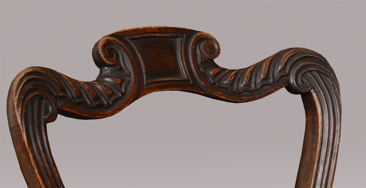 Set Of Six George IV Simulated Rosewood Dining Chairs photo vinterior