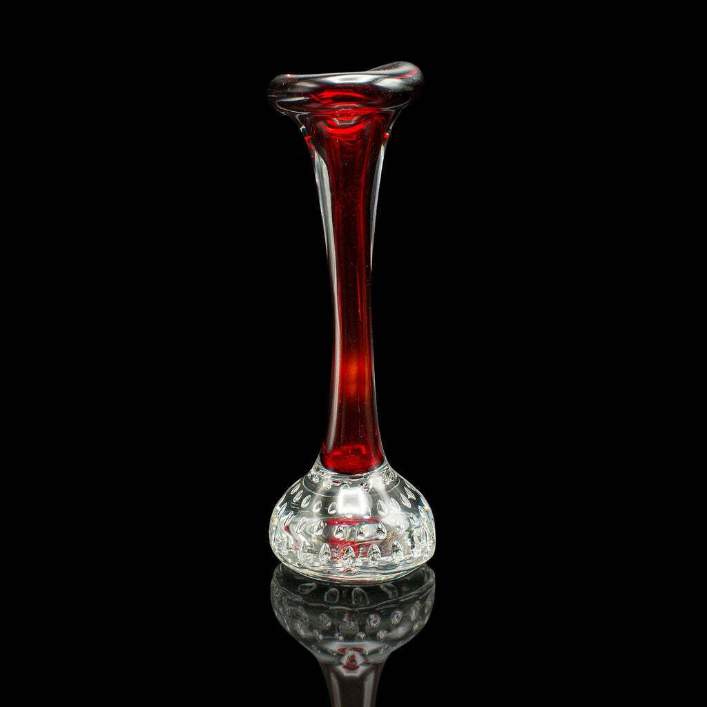 Small Vintage Scandinavian Posy Vase, Danish, Art Glass, Flower Sleeve, C.1970 photo 295.0
