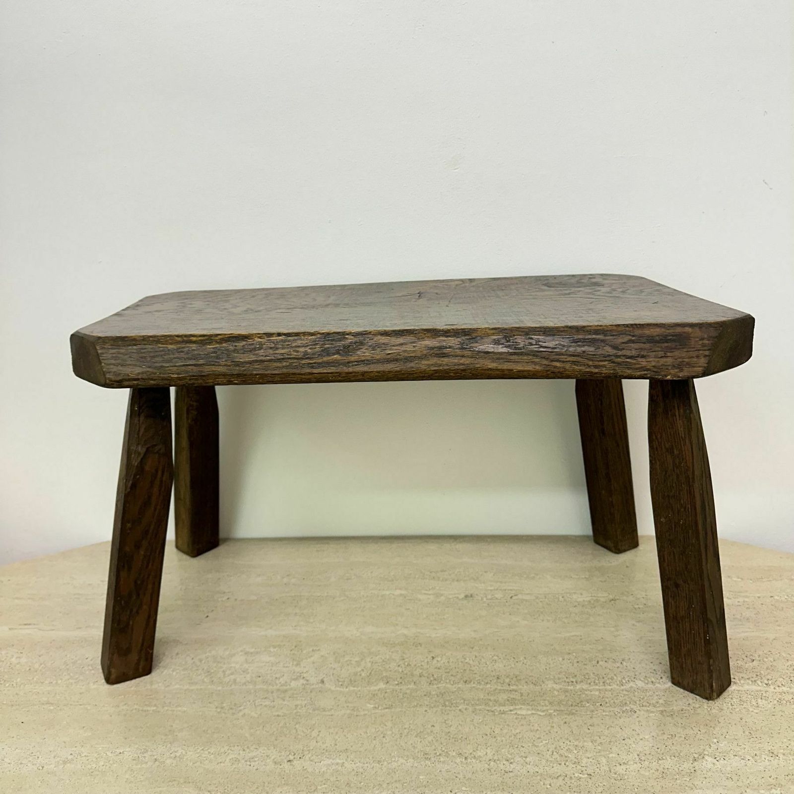 Brutalistisch Massief Eiken Bijzettafel, Jaren 1970 photo Meubels