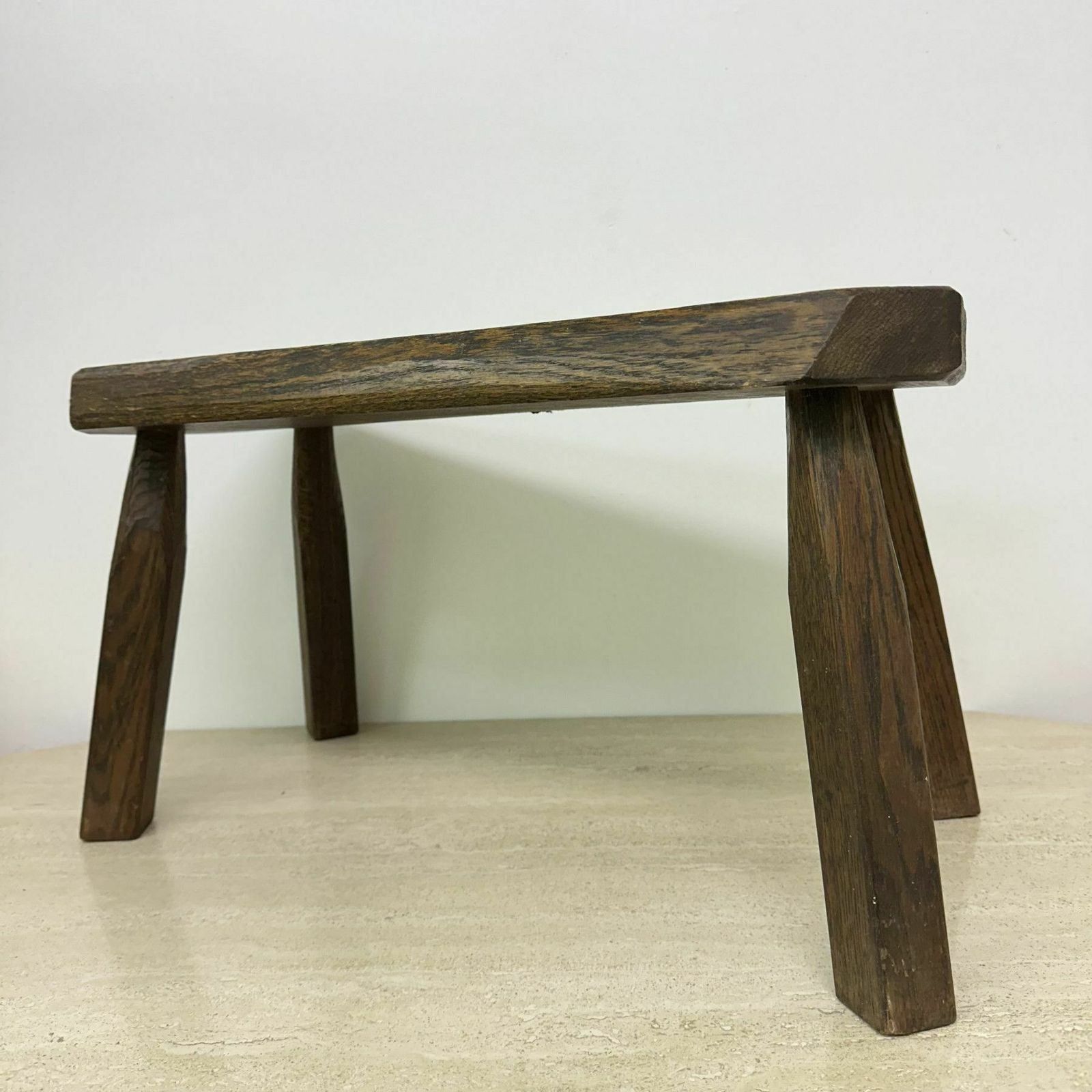 Brutalistisch Massief Eiken Bijzettafel, Jaren 1970 photo buy