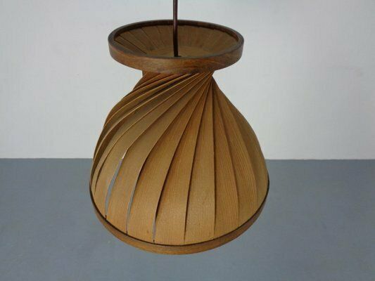 photo buy Wooden Lamella Pendant Lamps By Linus Bopp For Limbach, 1960s, Set Of 2
