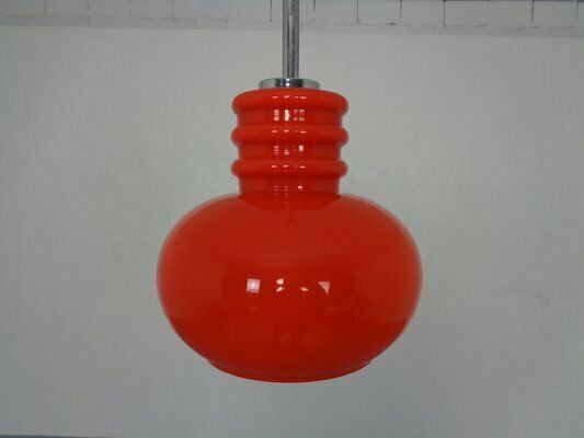 Glass Ceiling Lamp From Peill & Putzler, 1960s photo for sale