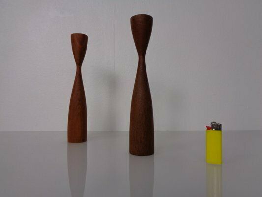 Danish Filigree Teak Candleholders, 1960s, Set Of 2 photo Home Decor