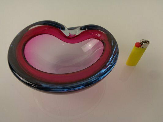 Sommerso Murano Glass Ashtray, Italy, 1960s photo for sale