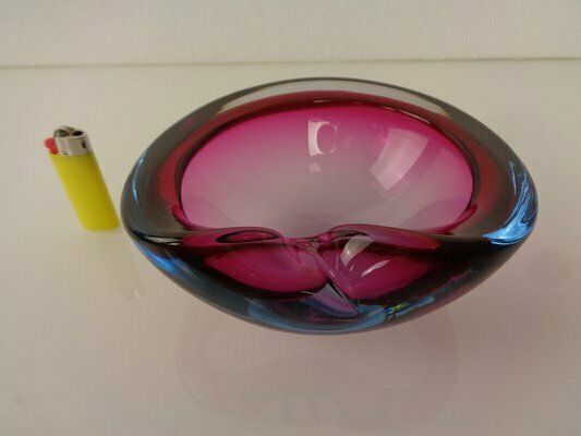 Sommerso Murano Glass Ashtray, Italy, 1960s photo Home Decor