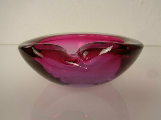 Sommerso Murano Glass Ashtray, Italy, 1960s photo vintage