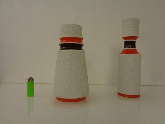 Space Age Op Art Vases From Royal Kpm, 1960s, Set Of 2 photo Home Decor
