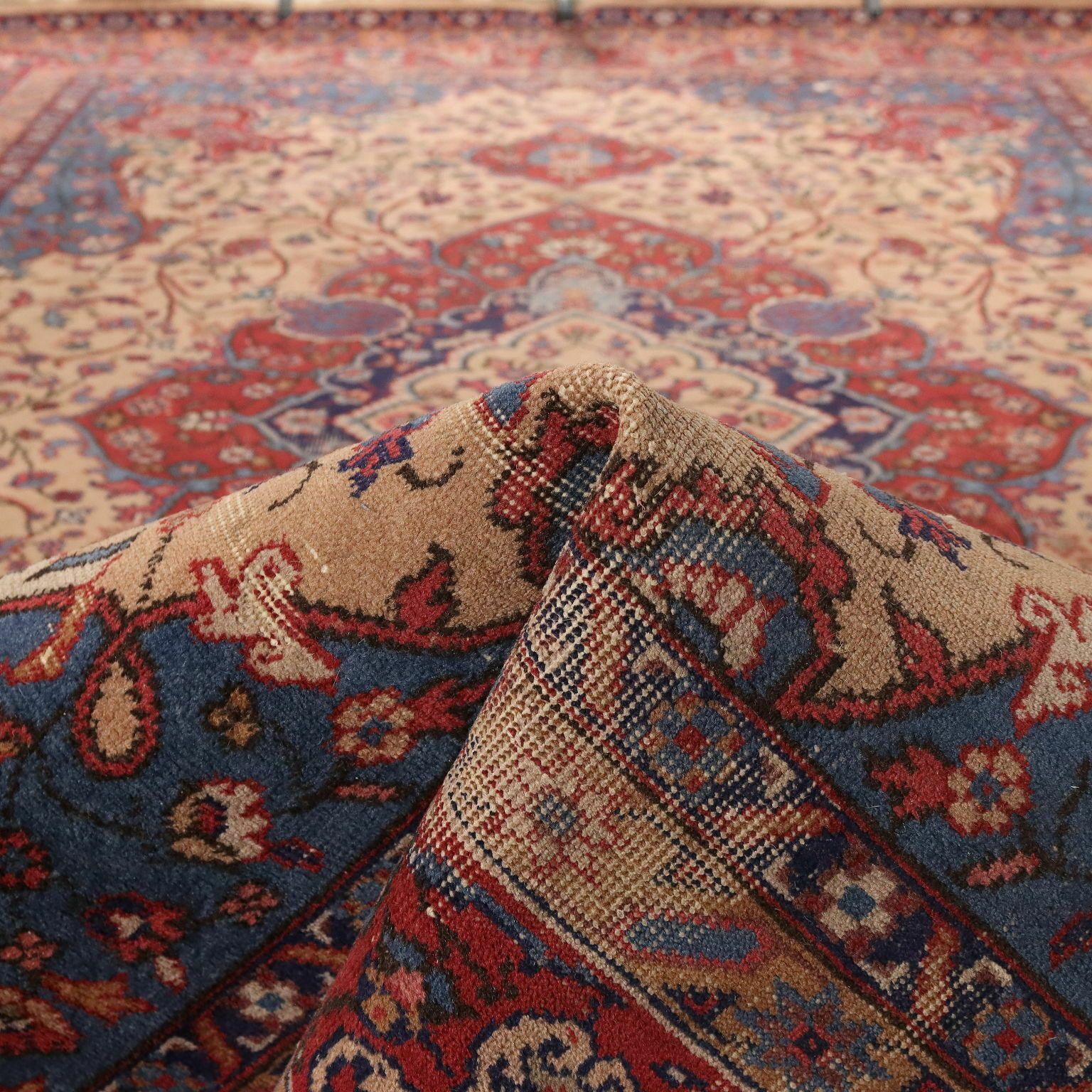 Textiles Antique Esparta Carpet Wool Heavy Knot Turkey 128 X 90 In photo