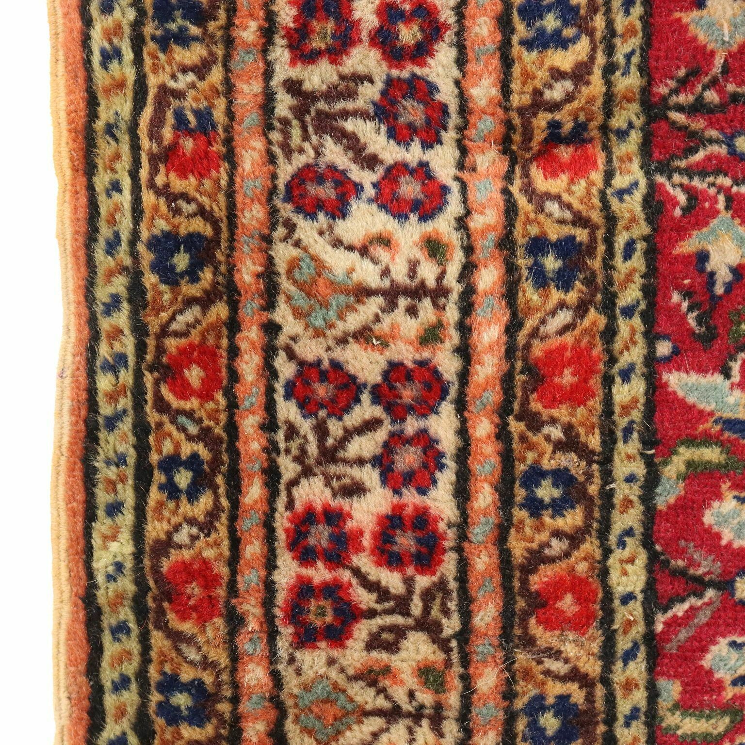 Antique Kaisery Carpet Cotton Wool Thin Knot Turkey 53 X 34 In photo vinterior