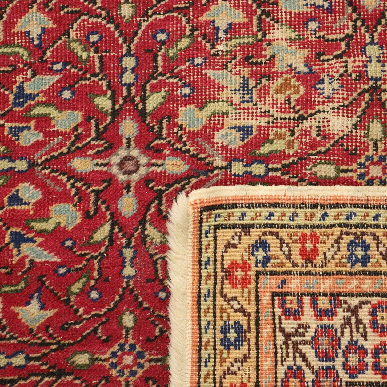 photo furniture Antique Kaisery Carpet Cotton Wool Thin Knot Turkey 53 X 34 In