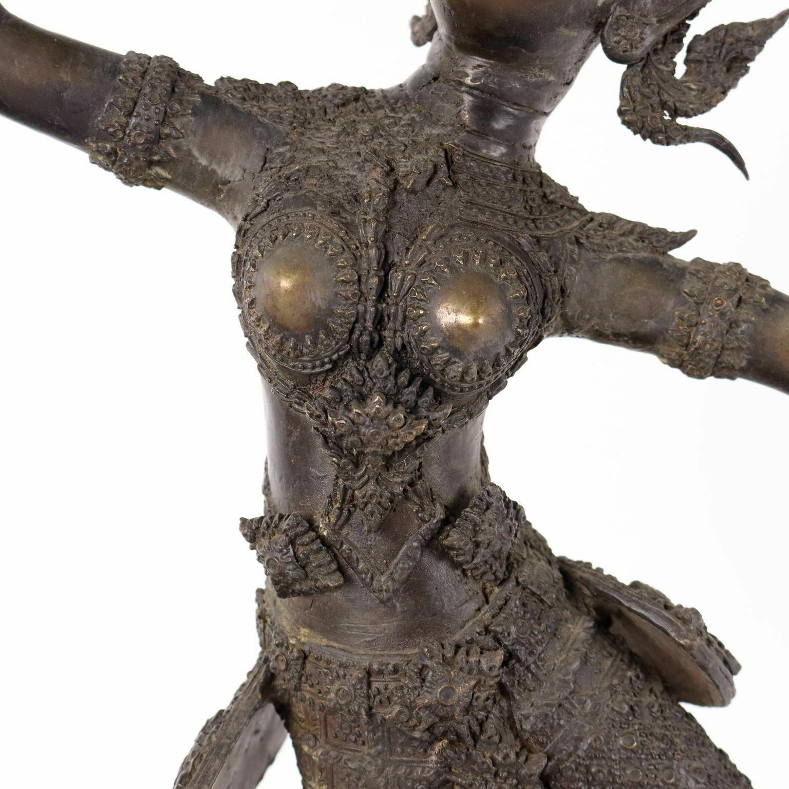 Antique Bronze Sculpture Nymph Thailand XX Century photo 660.0
