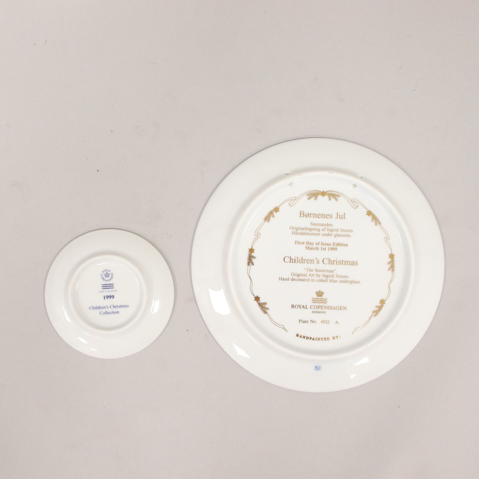 Royal Copenhagen Plate Christmas Blue Porcelain 1999 photo Home Decor