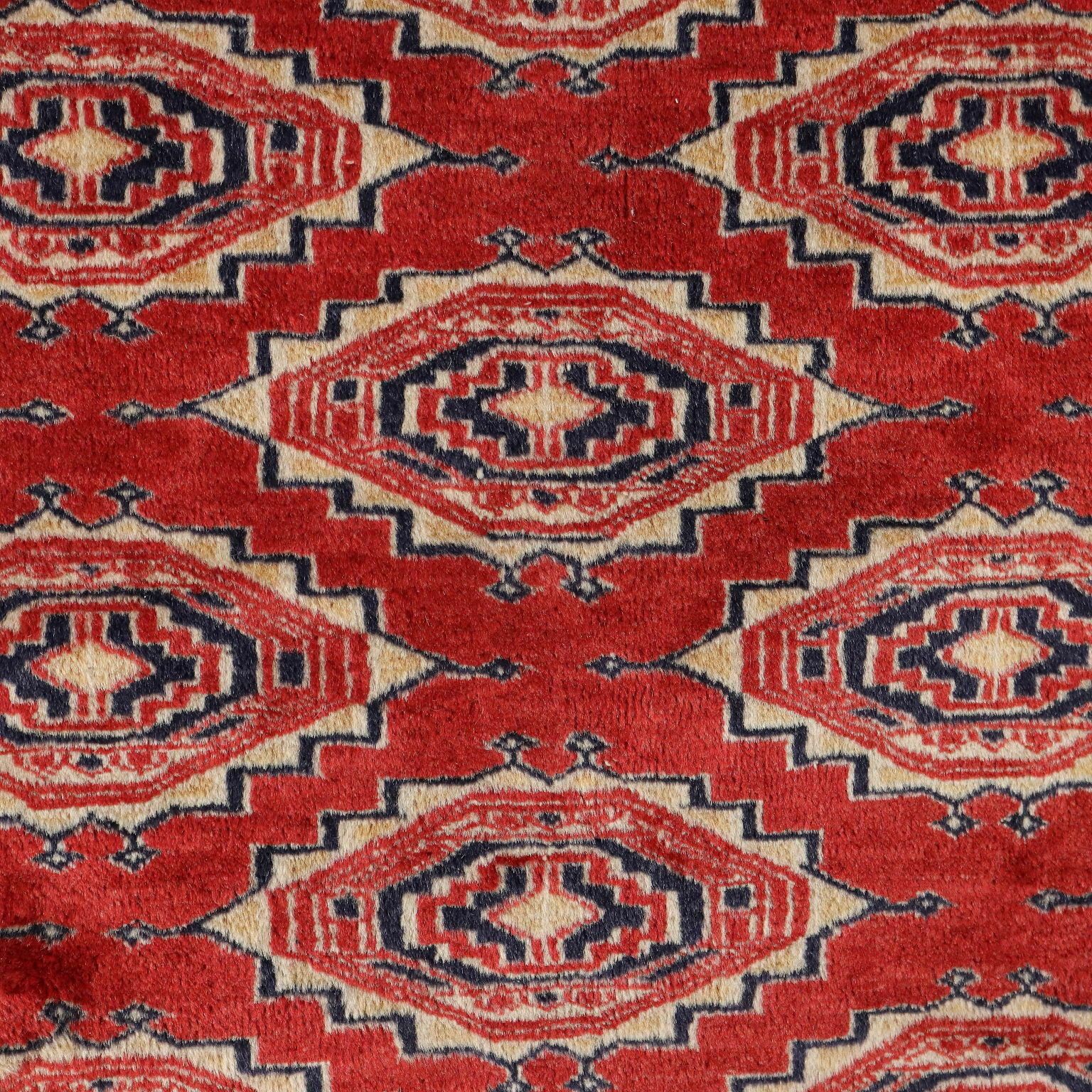 Antique Bukhara Carpet Cotton Wool Heavy Knot Pakistan 73 X 51 In photo for sale