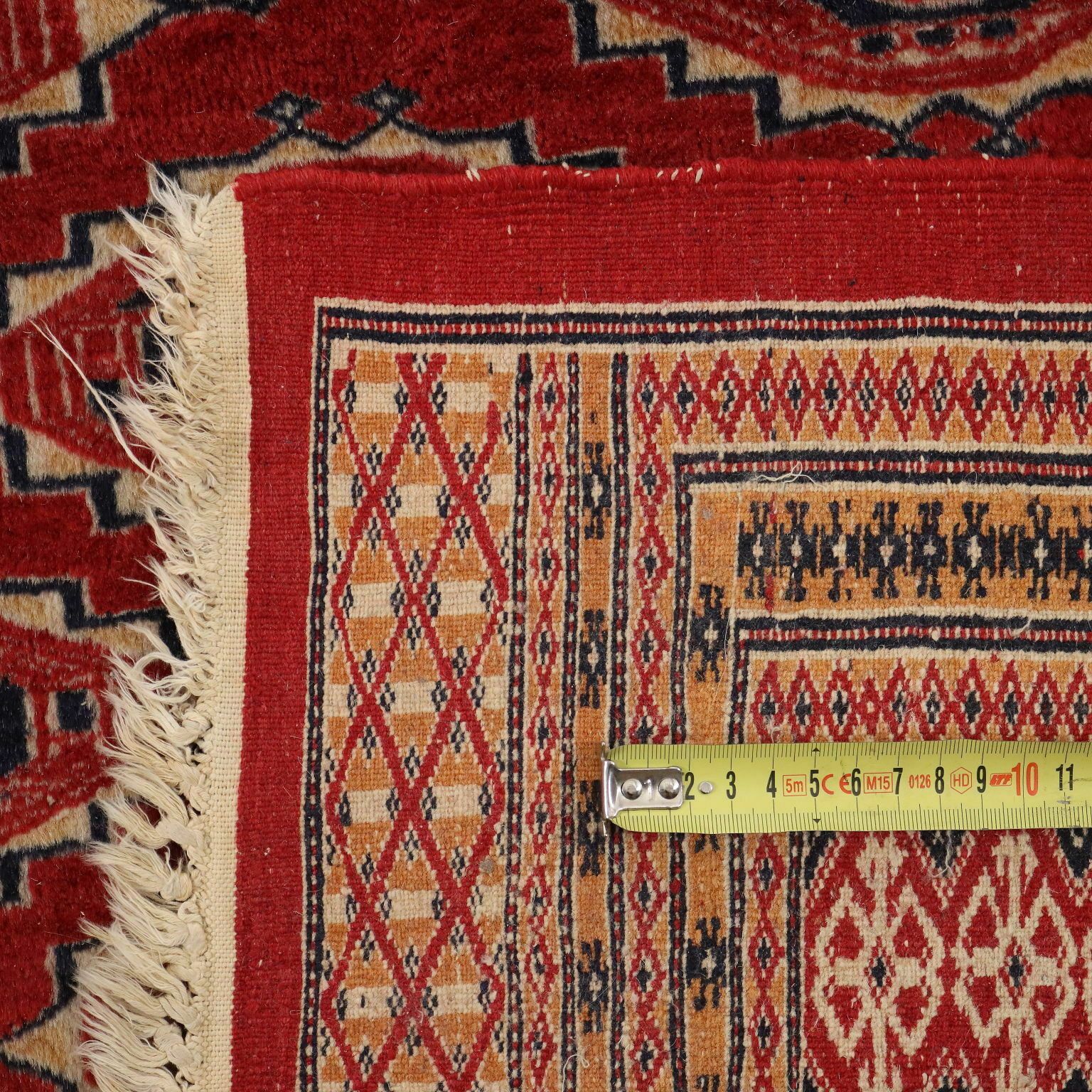 Antique Bukhara Carpet Cotton Wool Heavy Knot Pakistan 73 X 51 In photo vinterior