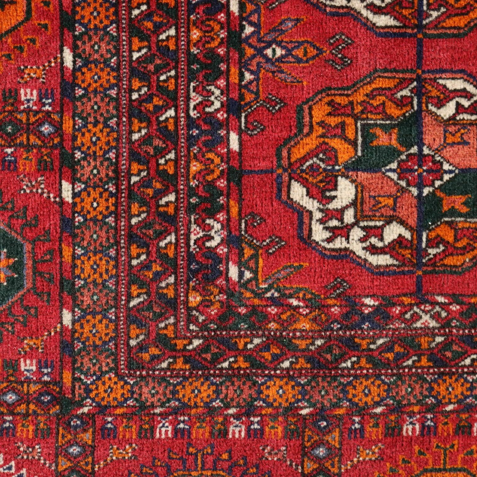 Antique Bukhara Carpet Wool Thin Knot Turkmenistan 131 X 79 In photo Textiles