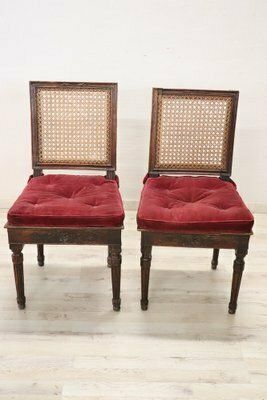 Walnut And Vienna Straw Sofa With Chairs,18th Century, Set Of 3 photo Furniture
