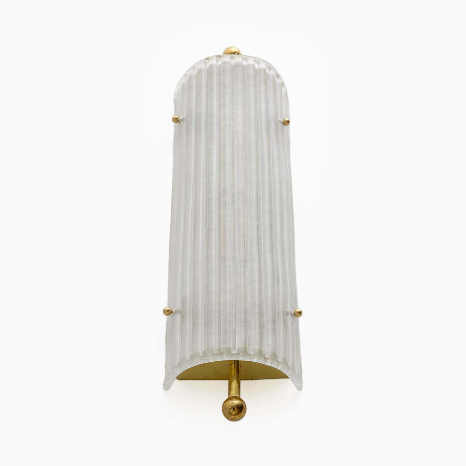 Pair Of Art Dèco Style Italian Murano Glass And Brass Sconces photo buy