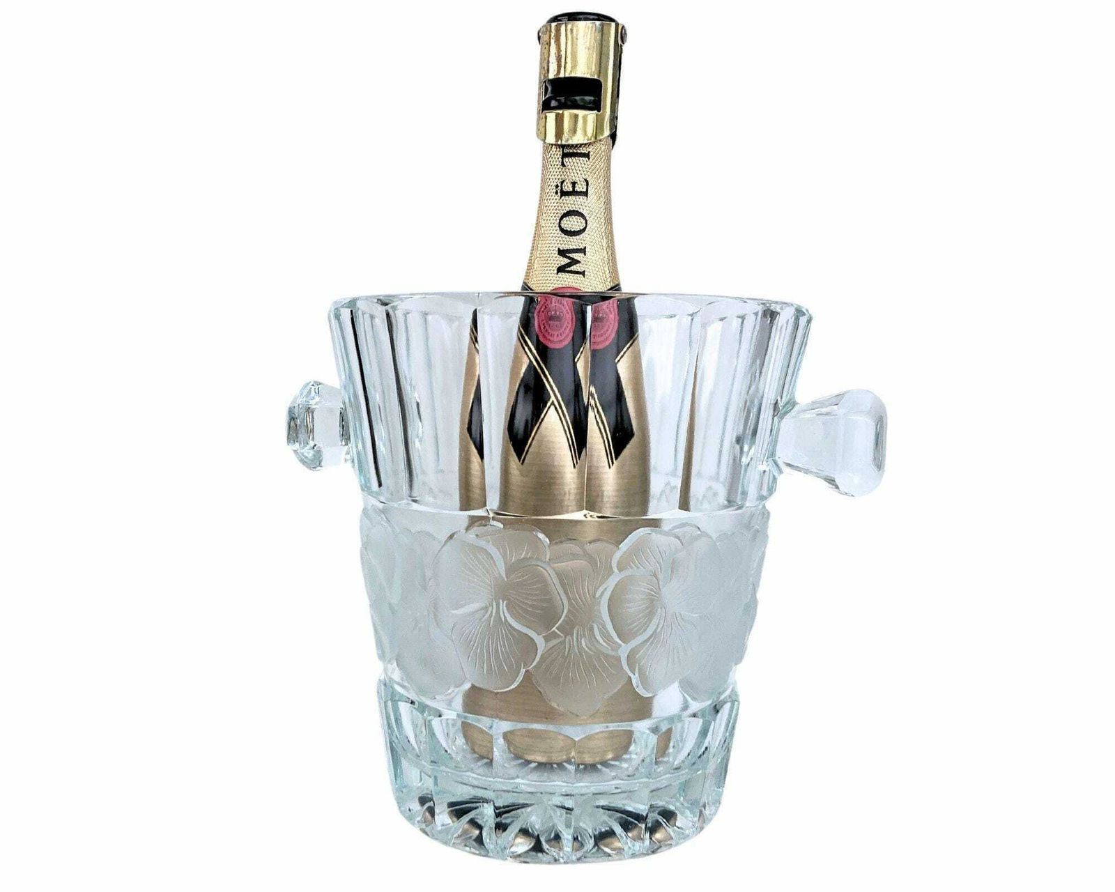 Franse Champagnekoeler | Grote Kristallen Flessenkoeler | Lalique Stijl photo furniture