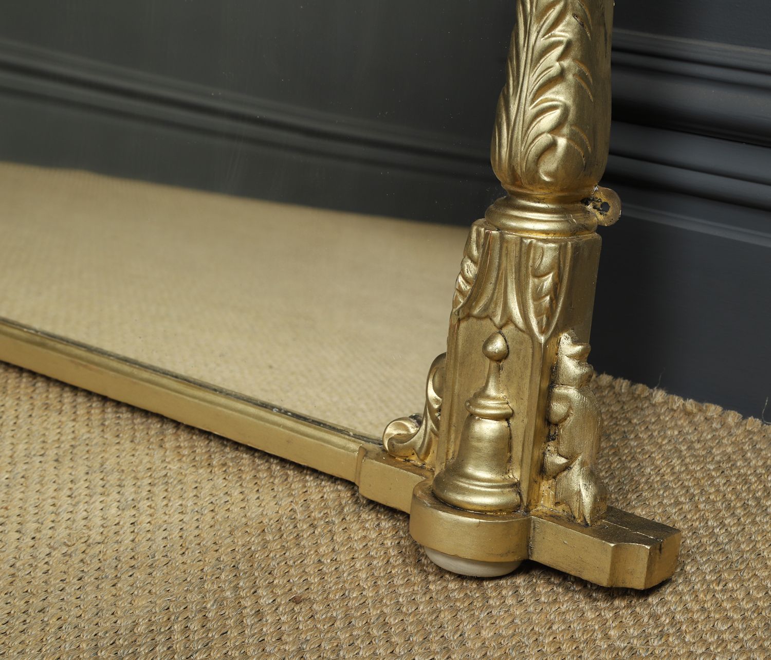 Large 5ft English Regency / William IV Carved Gilt Wall Hanging Overmantle / Overmantel / Mantelpiece Mirror (Circa 1835) photo Home Decor