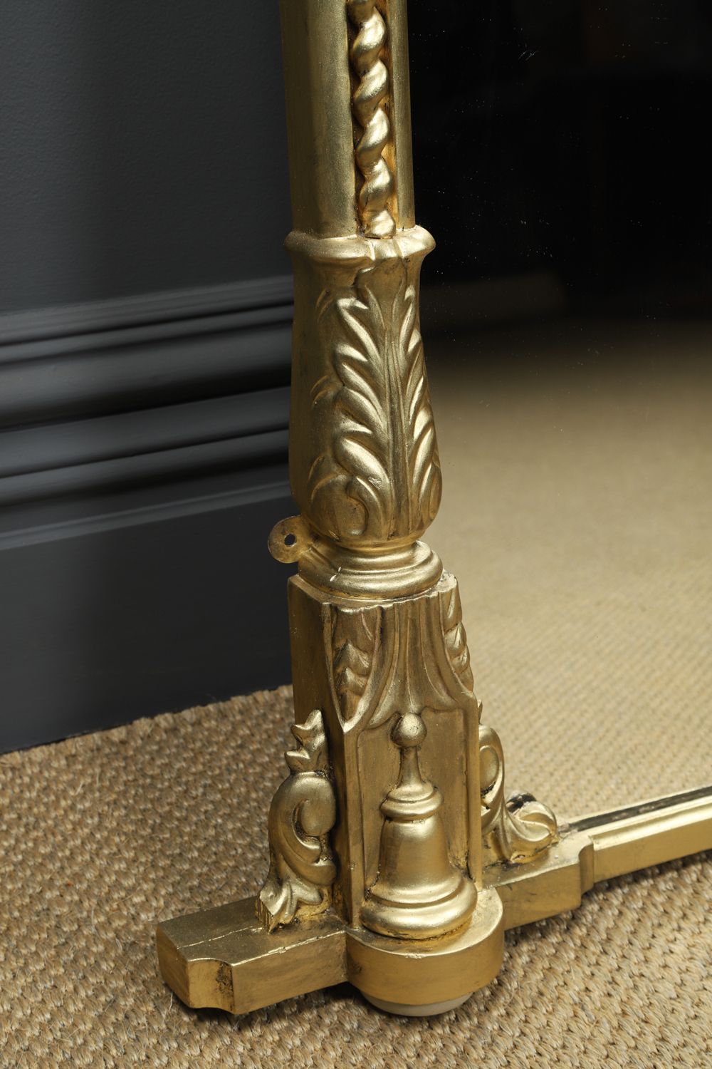 photo vinterior Large 5ft English Regency / William IV Carved Gilt Wall Hanging Overmantle / Overmantel / Mantelpiece Mirror (Circa 1835)