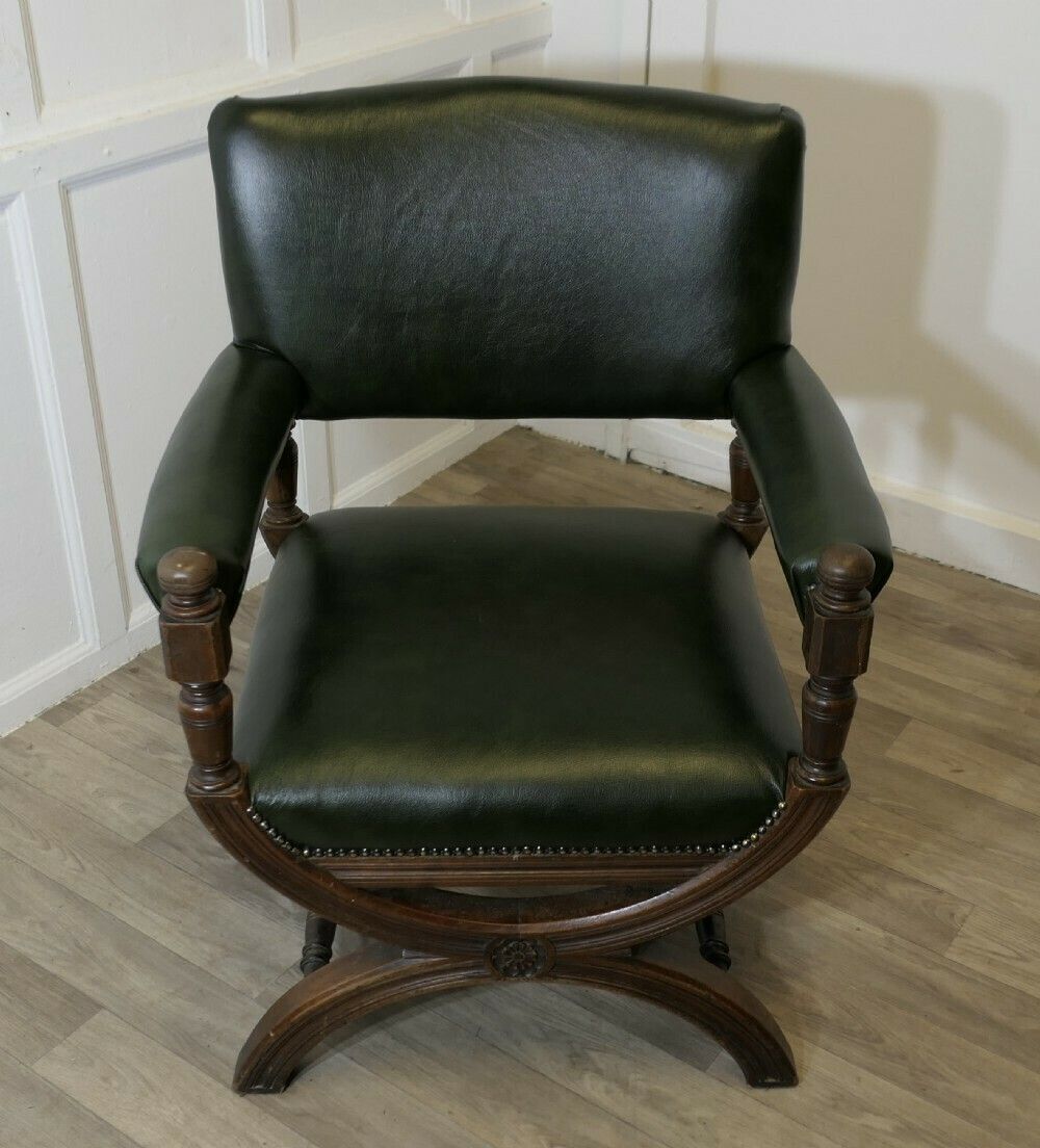 A Handsome Piece, 19th Century X Framed Desk Chair