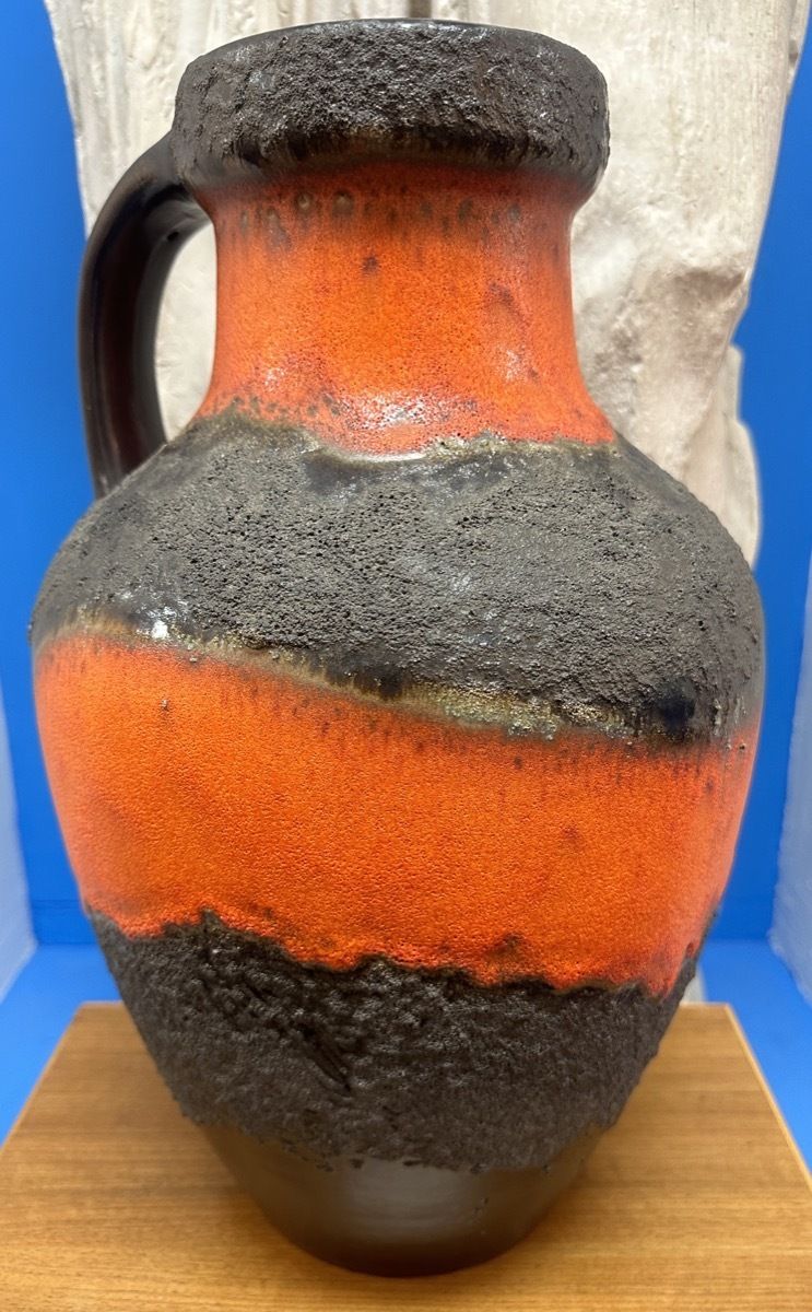 Large 1970s German Carstens Tönnieshof Fat Lava Jug Vase Model No: 7315 45 photo Home Decor
