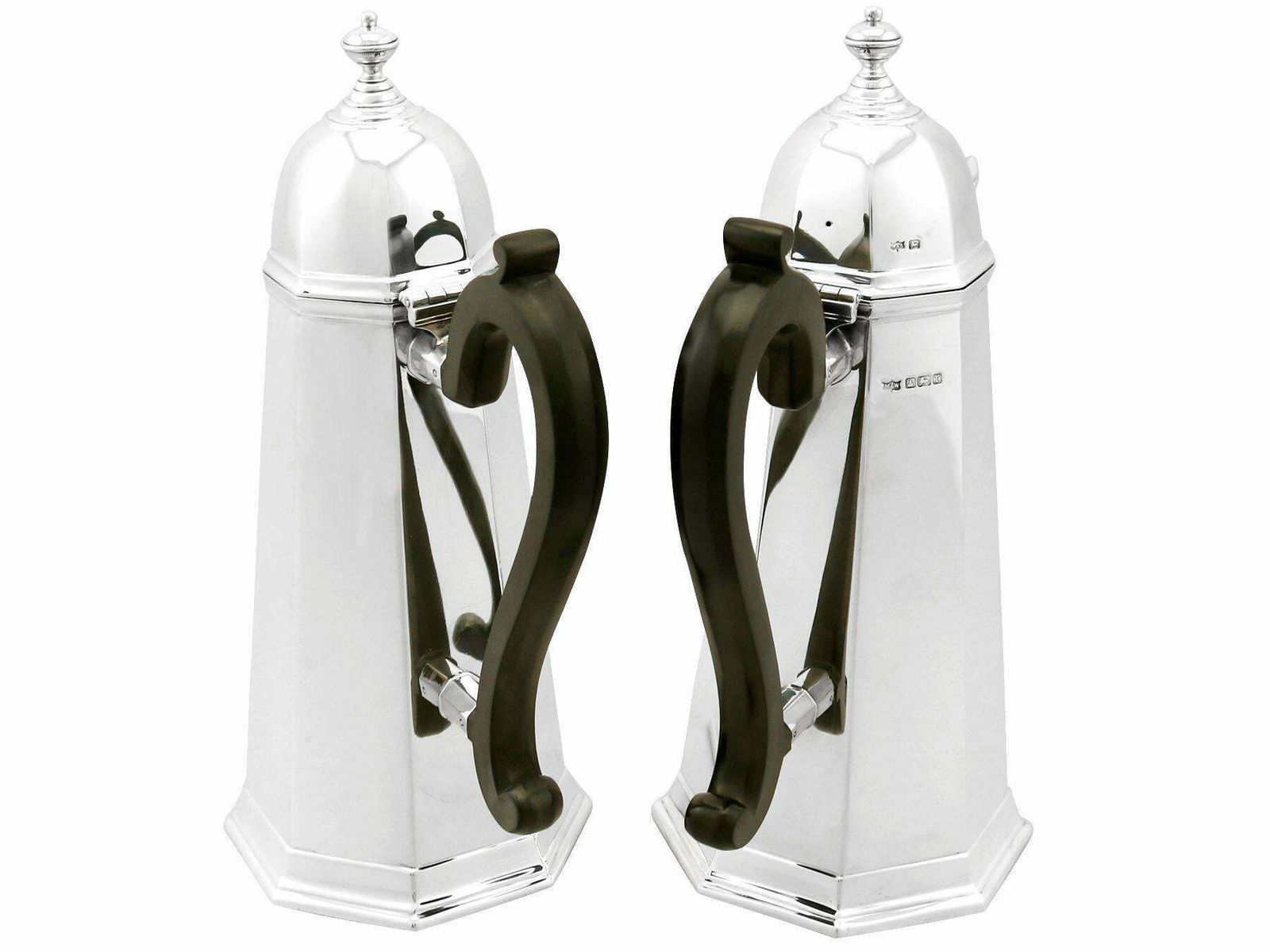 Antique Edwardian George I Style Sterling Silver Café Au Lait Set photo furniture