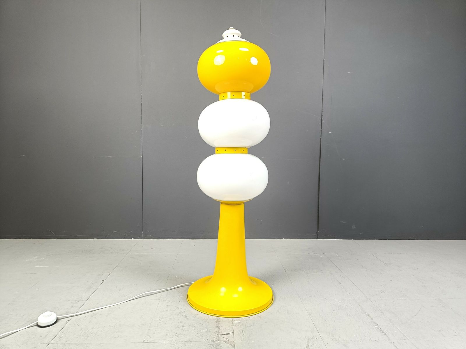 Mid Century Italian Glass Floor Lamp, 1960s photo for sale