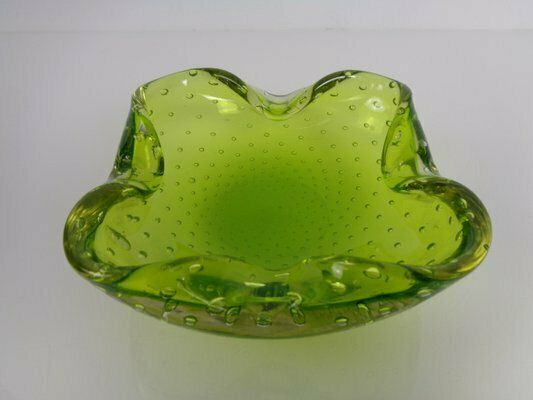 Green Sommerso Murano Glass Ashtray, Italy, 1960s photo Home Decor