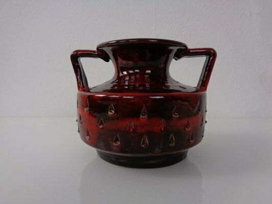 Italian Strawberry Ceramic Vase By Fratelli Fanciullacci For Bitossi, 1960s