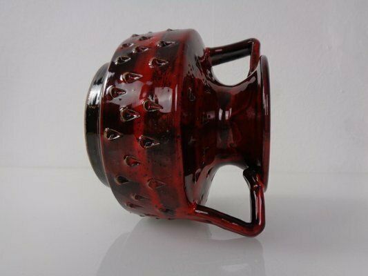 Italian Strawberry Ceramic Vase By Fratelli Fanciullacci For Bitossi, 1960s photo vintage