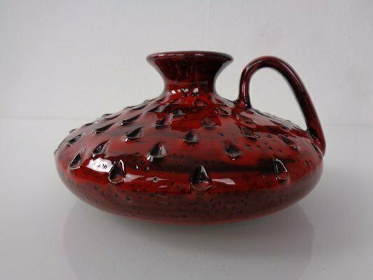 Italian Strawberry Ceramic Vase By Fratelli Fanciullacci For Bitossi, 1960s
