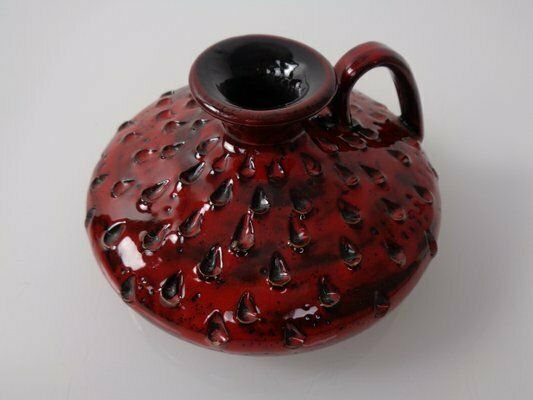 Italian Strawberry Ceramic Vase By Fratelli Fanciullacci For Bitossi, 1960s photo vintage
