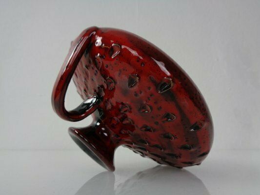 Home Decor Italian Strawberry Ceramic Vase By Fratelli Fanciullacci For Bitossi, 1960s photo